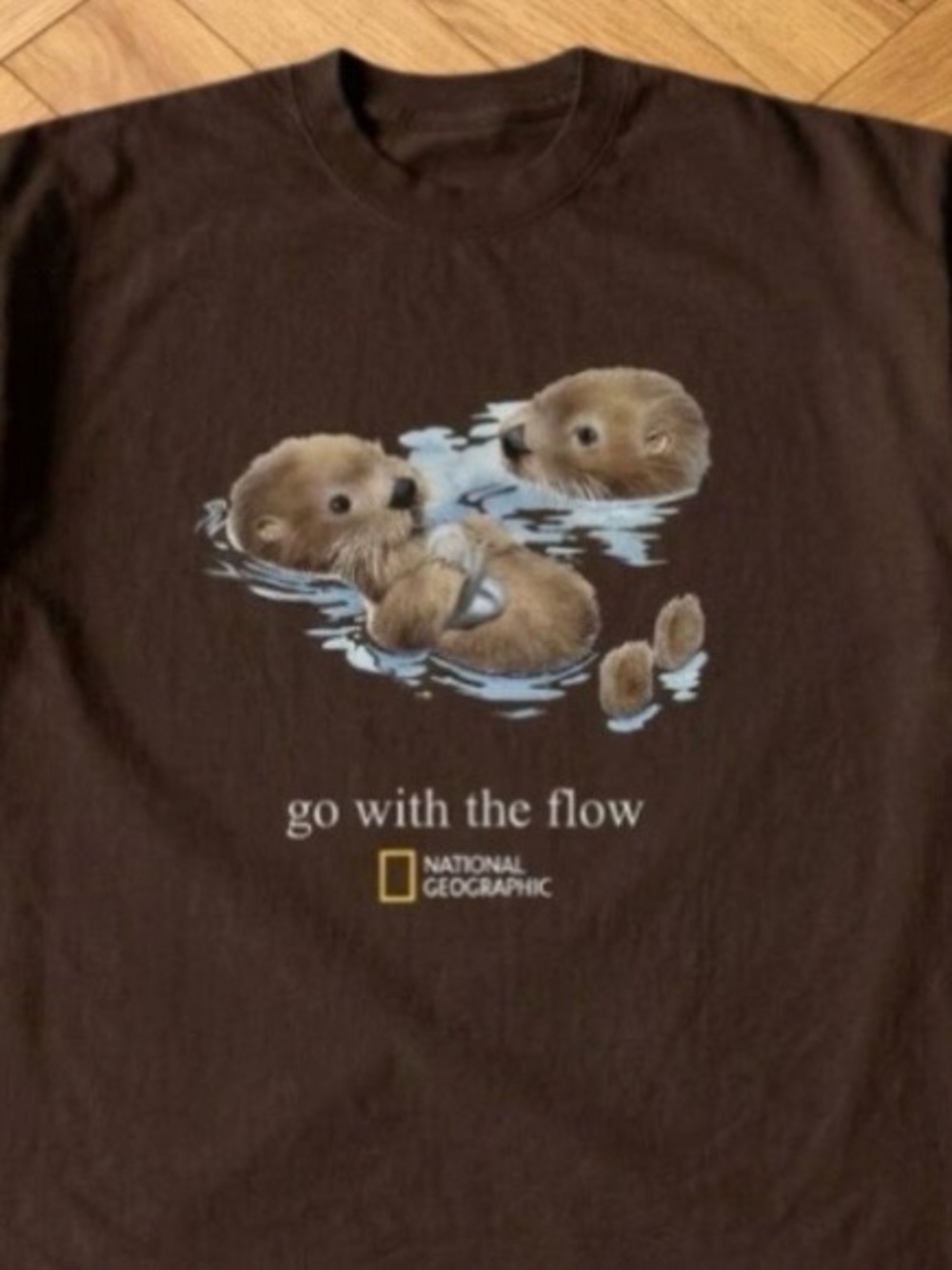National Geographic Brown Otter 'Go With The Flow' Graphic Tee